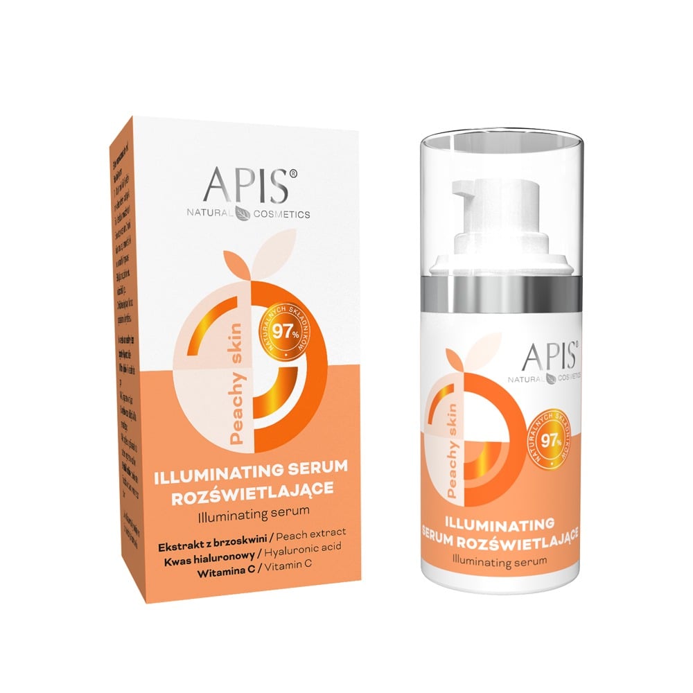 Apis Peachy Skin Illuminating Serum with Peach Extract Hyaluronic Aid and Vit. C 15ml Apis