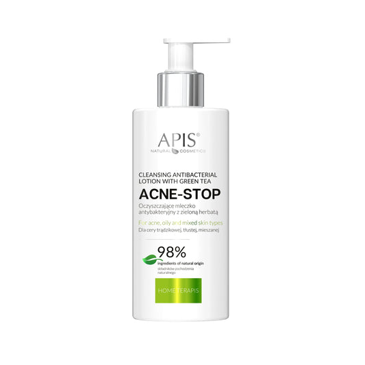 Apis Acne Stop Cleansing Antibacterial Lotion with Green Tea 300ml Apis
