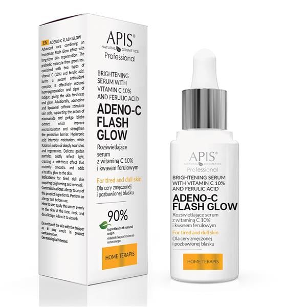 Apis Professional Adeco-C Flash Glow Brightening Serum with 10% Vitamin C & Ferulic Acid 30ml Apis