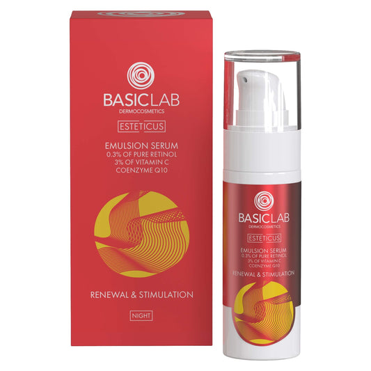 BasicLab Dermocosmetics Esteticus Retinol Renewal Serum 0.3% Pure Retinol 30ml/Expiry-31/08/2026 BasicLab