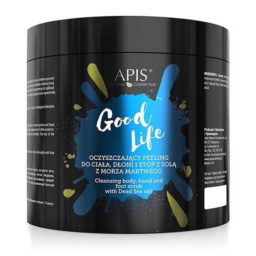 Apis Good Life Cleansing Body Hand Foot Scrub with Dead Sea Salt 700g Apis