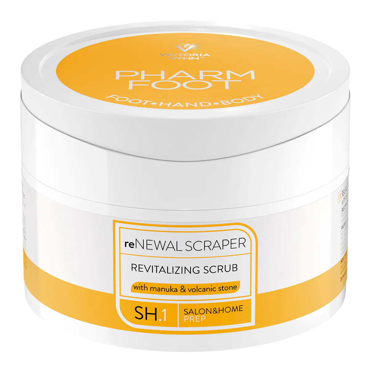 Pharm Foot reNEWAL Scraper - Revitalizing Scrub With Manuka and Volcanic Stone 200g www.design4nails.co.uk
