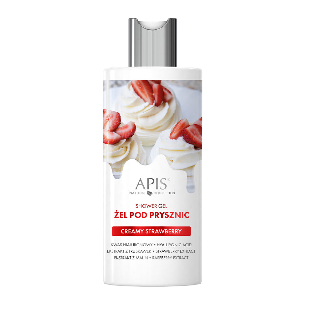 Apis Strawberry Cream Shower Gel with Hyaluronic Acid Strawberry & Raspberry Extract 300ml Apis