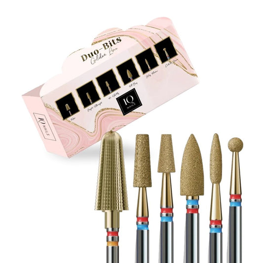IQ Nails Duofrez Golden Fine Nail Drill Bit Set 6pcs IQ Nails