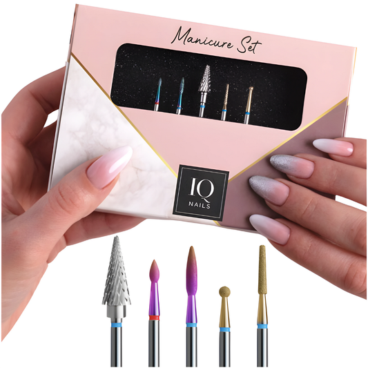 IQ Nails Expert Drill Bits For Gel Polish Gel Acrylic Cuticles Set 5pcs IQ Nails
