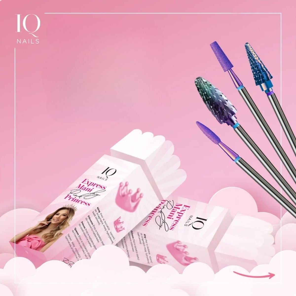 IQ Nails Manicure Set Express Mani by Pink Princess 5pcs IQ Nails