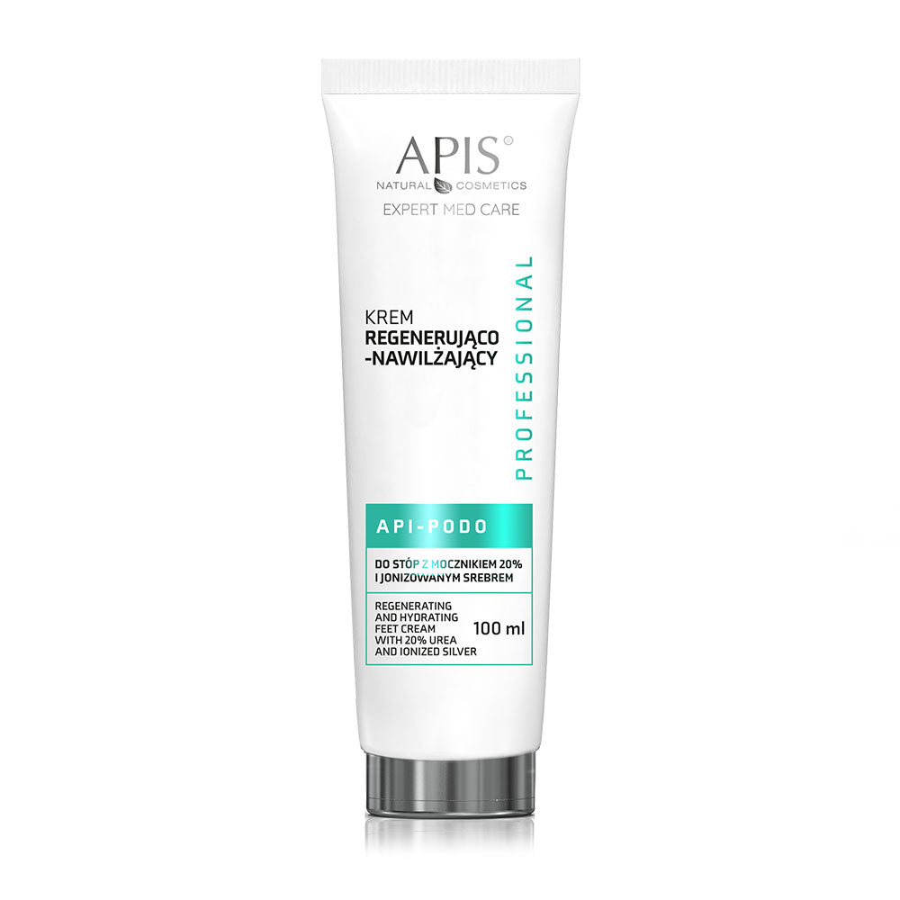 Apis Professional Api Podo Regenerating and Hydrating Feet Cream with 20% Urea and Ionized Silver 100ml Apis