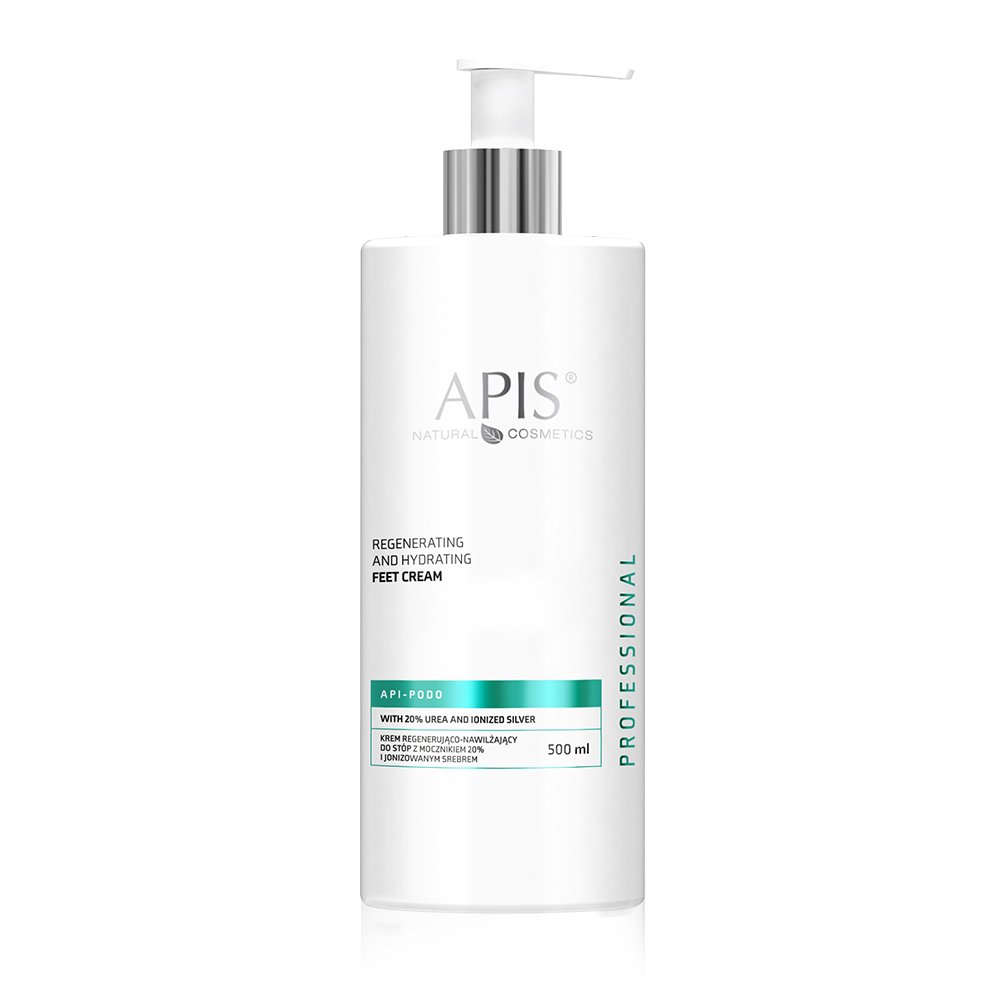 Apis Professional Api Podo Regenerating and Hydrating Feet Cream with 20% Urea and Ionized Silver 500ml Apis
