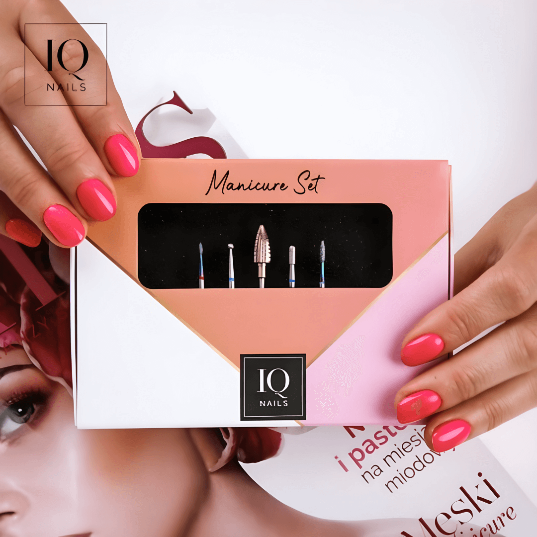 IQ Nails Expert II Set Drill Bits For Gel Polish Gel Acrylic Cuticles Removal 5pcs IQ Nails