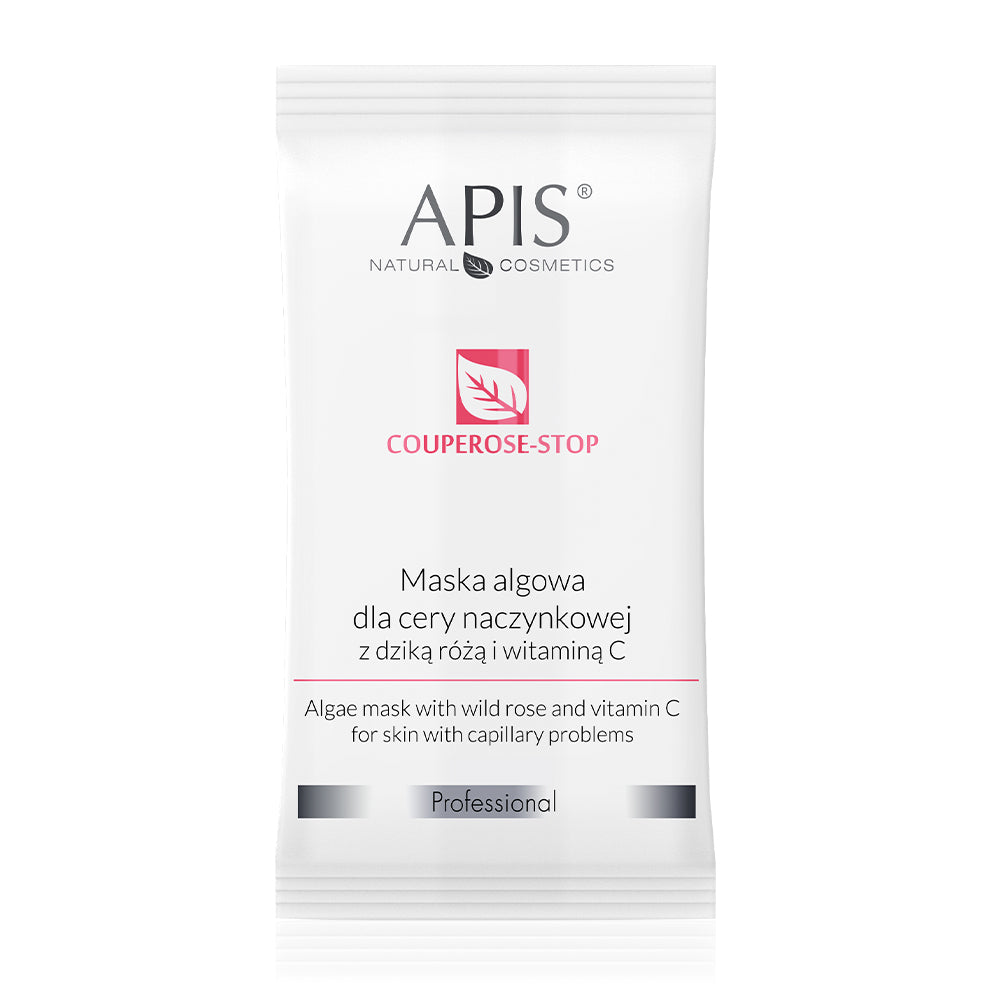 Apis Professional Couperose Stop Wild Rose and Vitamin C Algae Mask for Capillary Skin 20g Apis