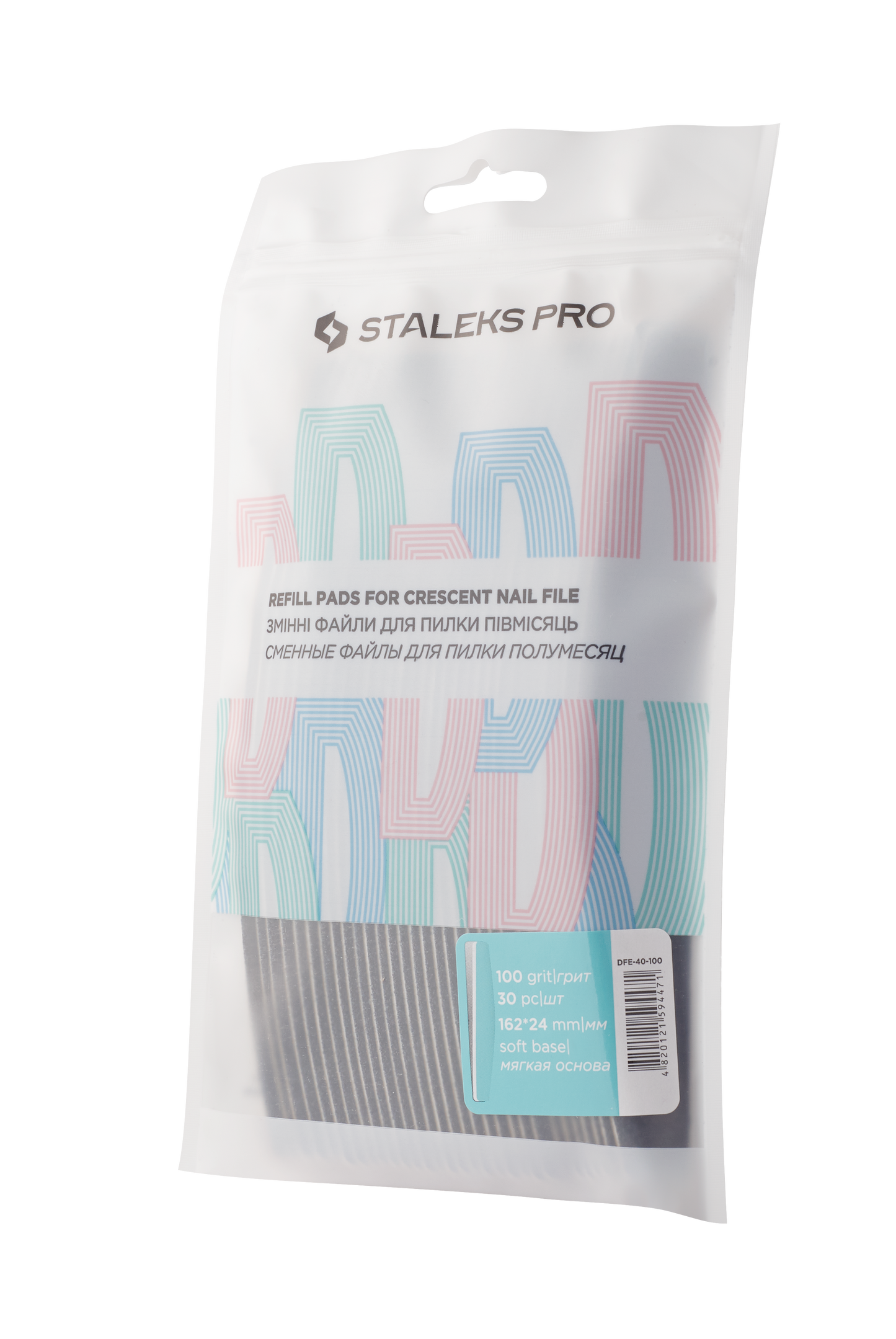 Replaceable abrasive kit for crescent file EXPERT 40 100 grit (30 pcs) Staleks