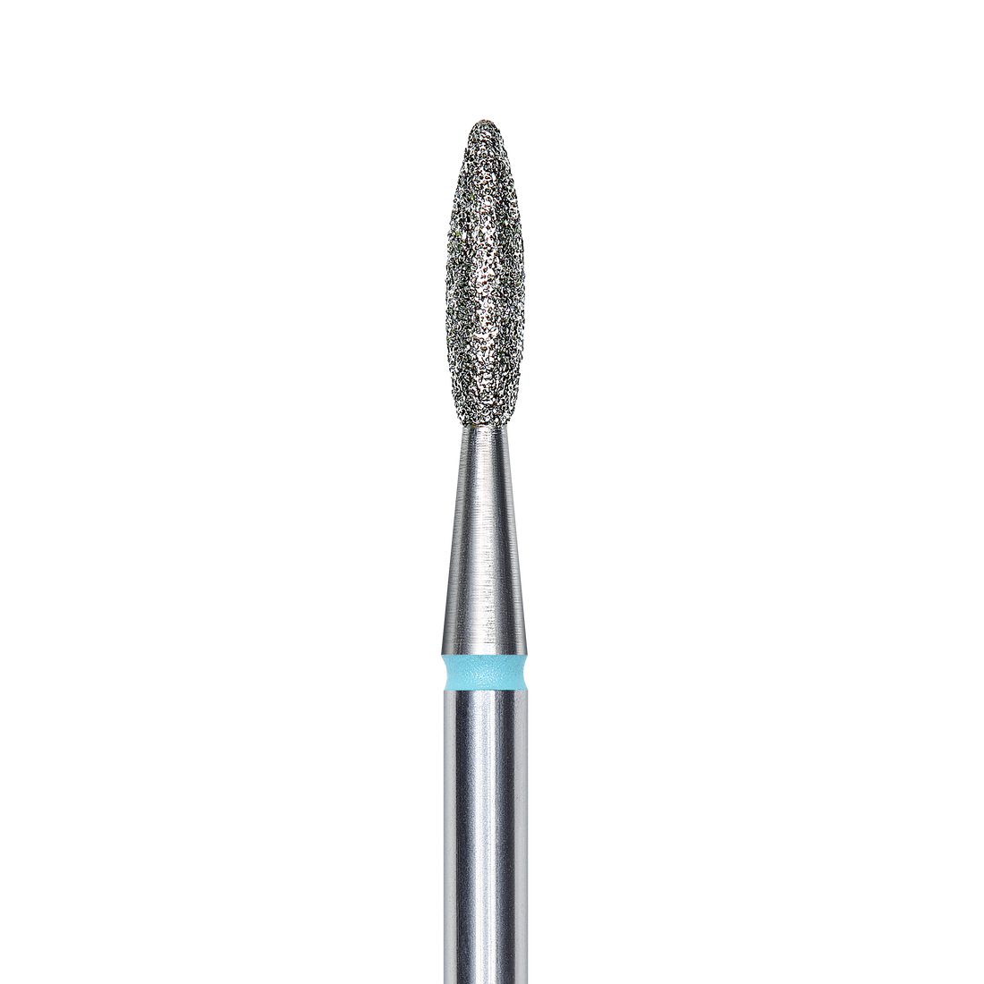 Diamond nail drill bit, &quot;flame&quot; , blue, head diameter 2.1 mm/ working part 8 mm Staleks