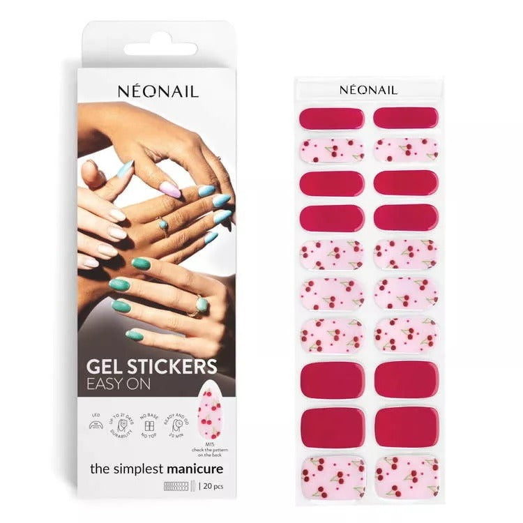 NeoNail UV/LED  Nail Gel Sticker Easy On M15 Hybrid Nail Polish – Fruity Manicure Nails 20pcs Neonail