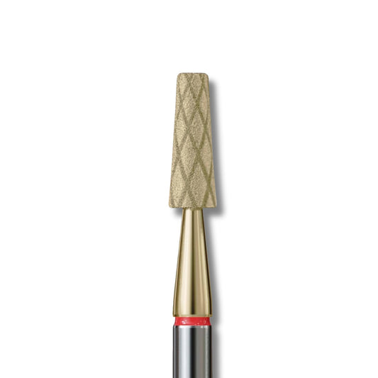 IQ Nails Cool Bits Gold Line Diamond Nail Drill Bit Truncated Cone Fine Grit 3.1mm ZRN Coating Manicure and Pedicure 173.X514.031Z IQ Nails