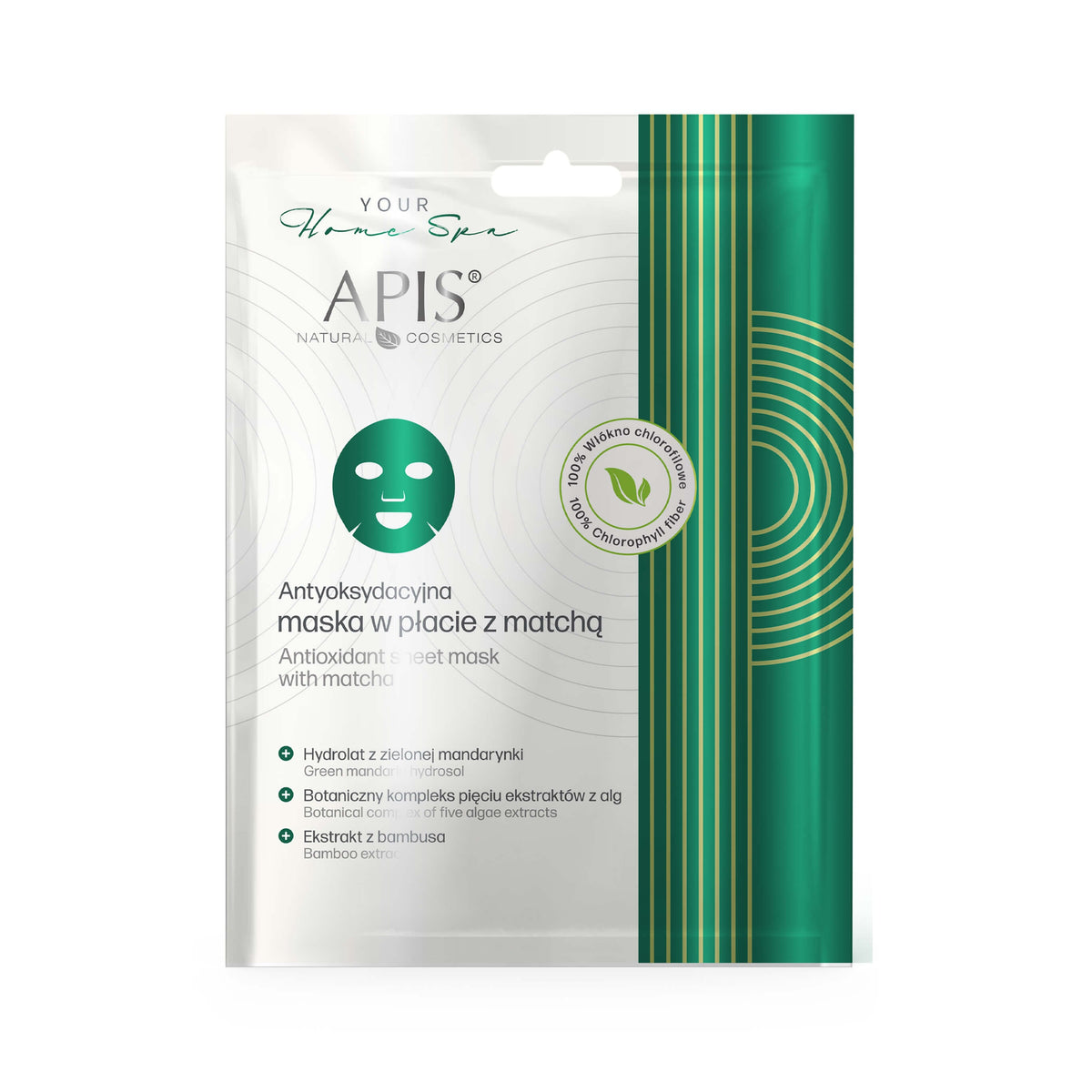 Apis Home Spa Antioxidant Sheet Mask with Matcha 1px Apis