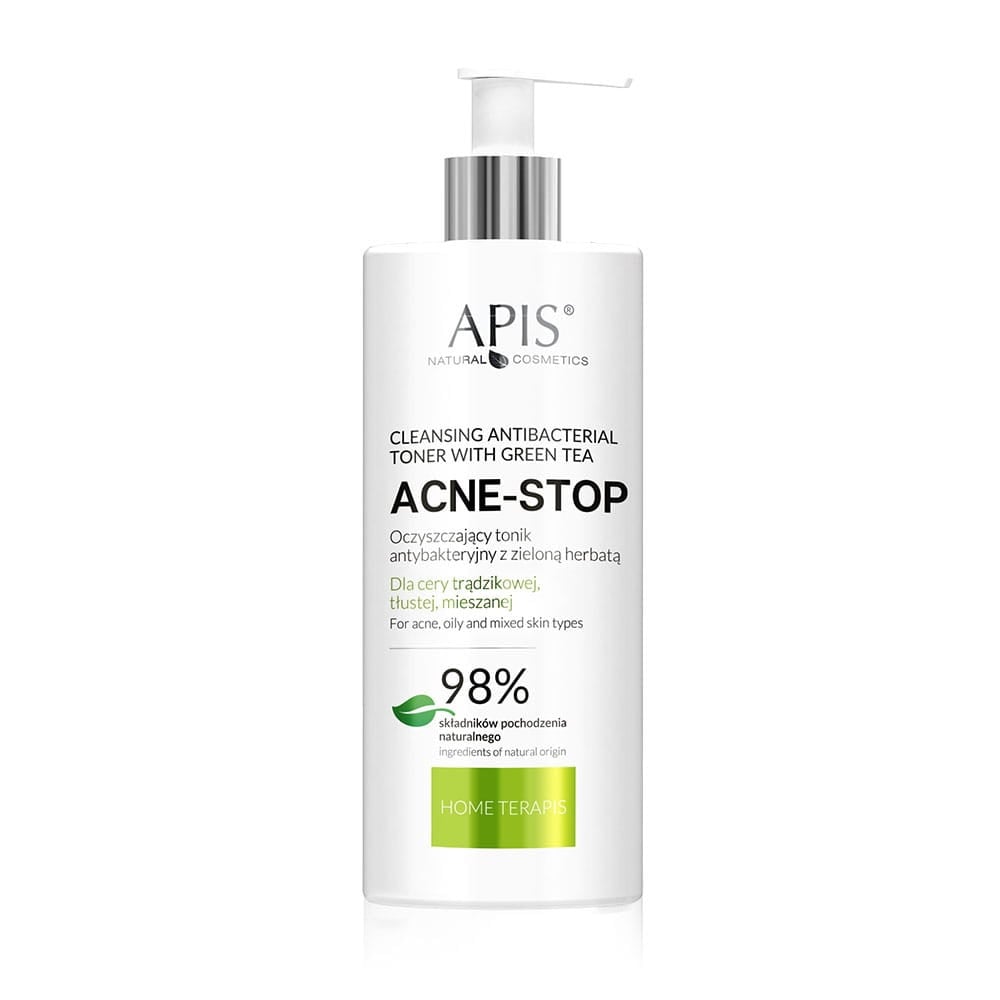 Apis Home Terapis Acne Stop Cleansing Antibacterial Tonic with Green Tea 300ml Apis