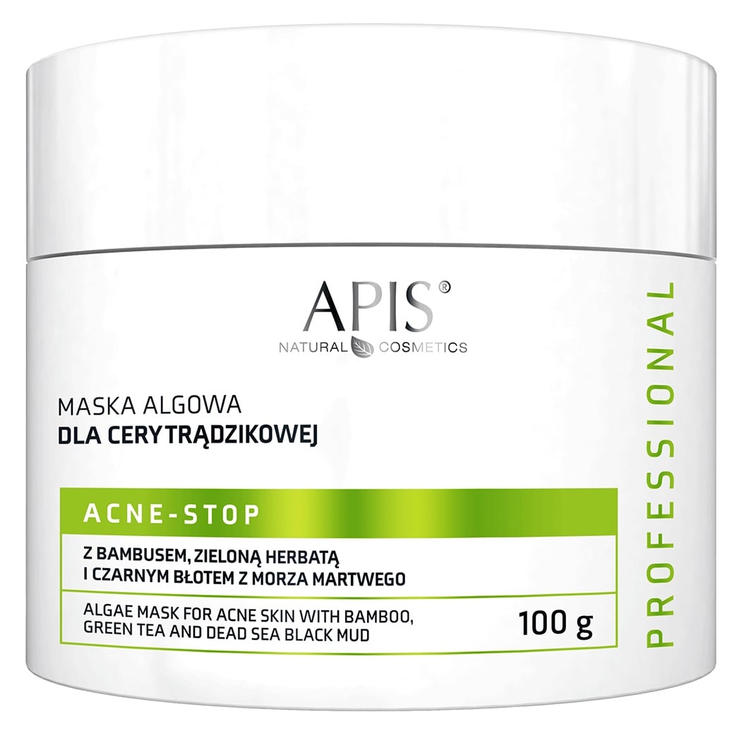 Apis Professional Acne Stop Algae Mask with Bamboo Green Tea and Dead Sea Black Mud 100g Apis