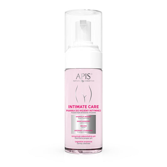 Apis Intimate Care Cleansing Foam for Intimate Care with Lactic Acid, Rose Hydrolate & Hyaluronic Acid 150ml Apis