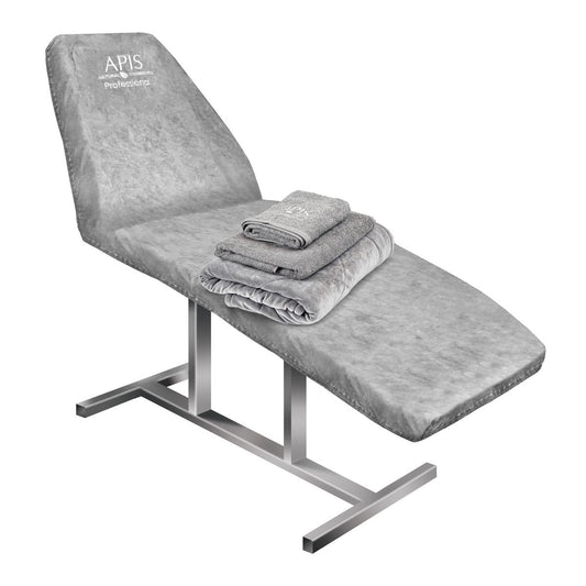 Apis Beauty Bed Cover Grey with APIS Professional Logo Apis