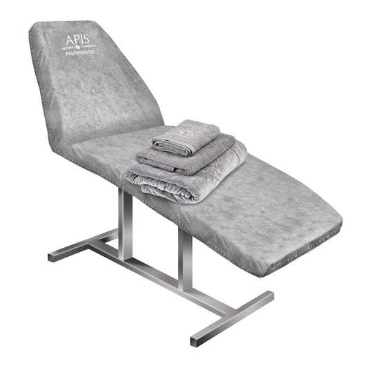 Apis Beauty Bed Cover Grey with APIS Professional Logo Apis