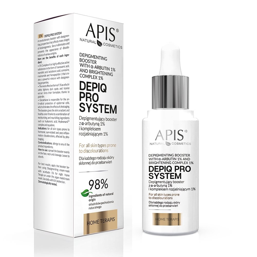 Apis Home Terapies Depiq Pro System Depigmenting Booster with 1% Alfa Arbutin & 1% Brightening Complex 30ml Apis