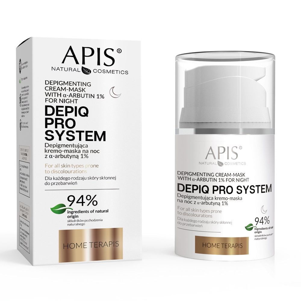 Apis Home Terapis DepiQ Pro System Depigmentic Night Cream-Mask with 1% Alfa Arbutin 50ml Apis
