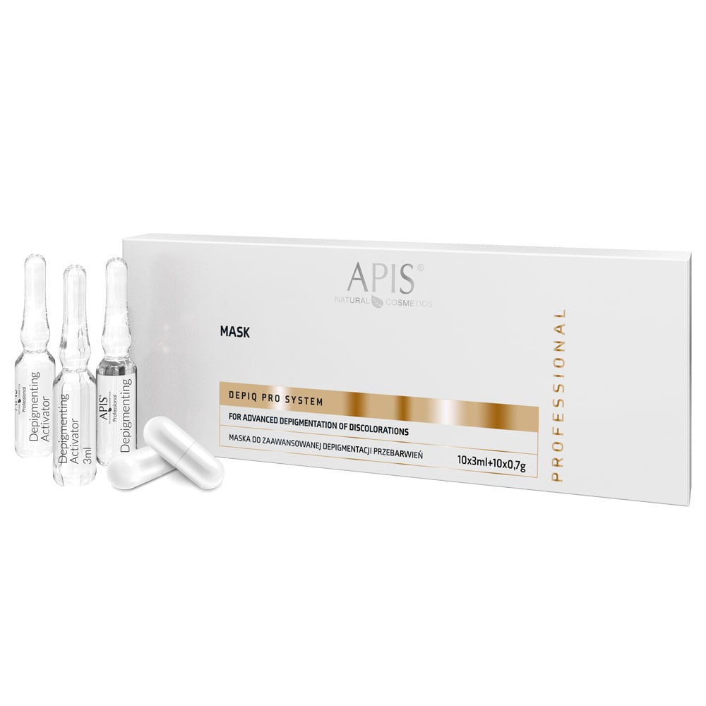 Apis Professional DepiQ Pro System Mask for Advanced Depigmentation of Discolouration 10x3ml Apis