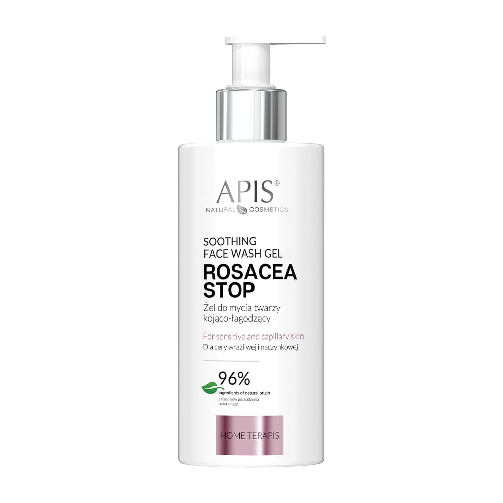 Apis Rosacea Stop Soothing Face Wash Gel for Sensitive and Capillary Skin 300ml Apis
