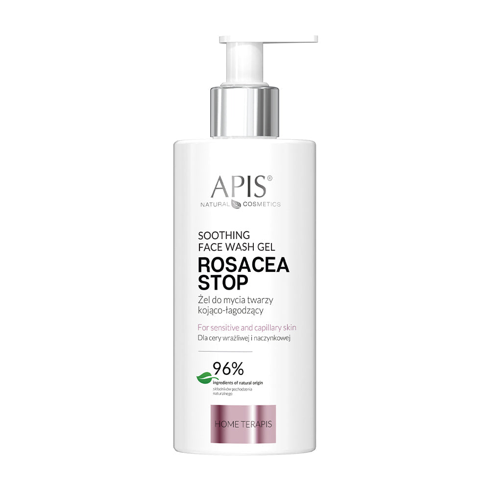 Apis Rosacea Stop Soothing Face Wash Gel for Sensitive and Capillary Skin 300ml Apis