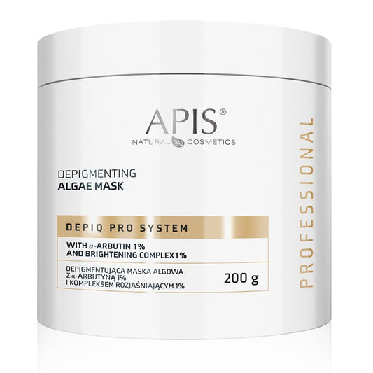 Apis Professional DepiQ Pro System Depigmenting Algae Mask with 1% α-arbutrin and 1% Brightening Complex 200g Apis