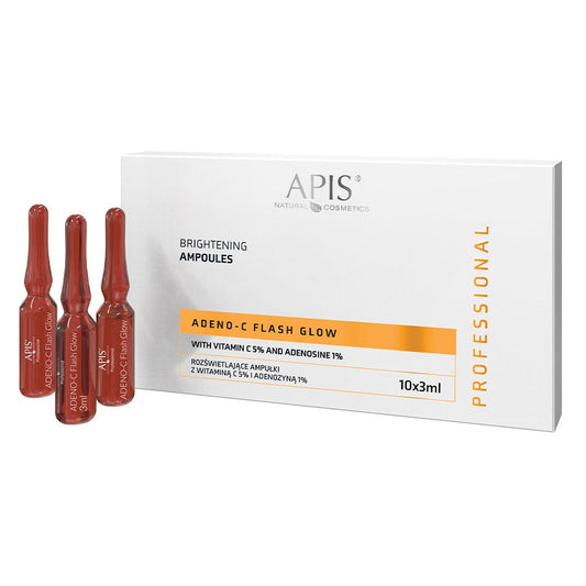Apis Professional Adeno-C Flash Glow Brightening Ampoules 10x3ml Apis