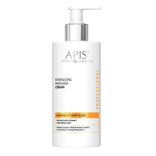 Apis Professional Adeno-C Flash Glow Energizing Massage Cream with Vitamin C & Ferulic Acid 300ml Apis