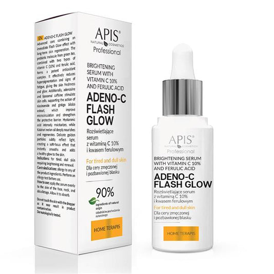 Apis Professional Adeco-C Flash Glow Brightening Serum with 10% Vitamin C & Ferulic Acid 30ml Apis
