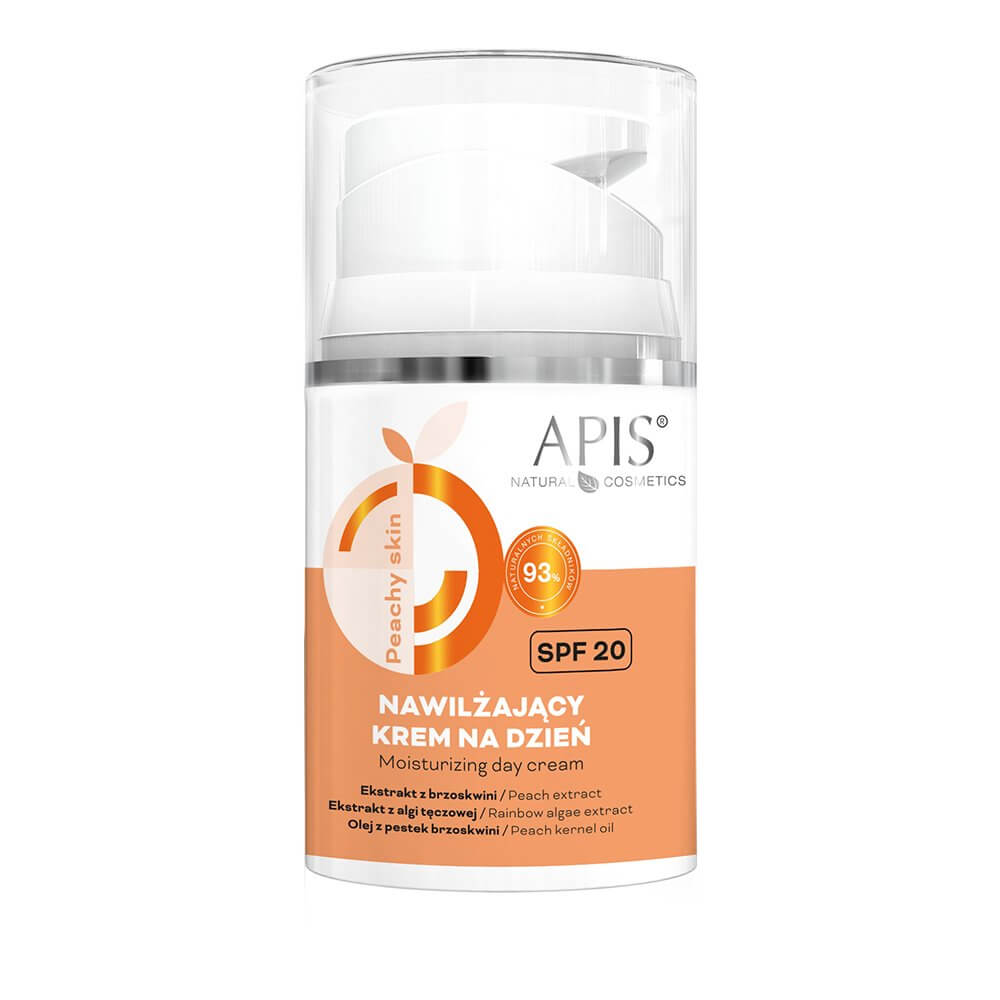 Apis Peachy Skin Moisturising SPF 20 Face Day Cream with Peach Extract 50ml Apis