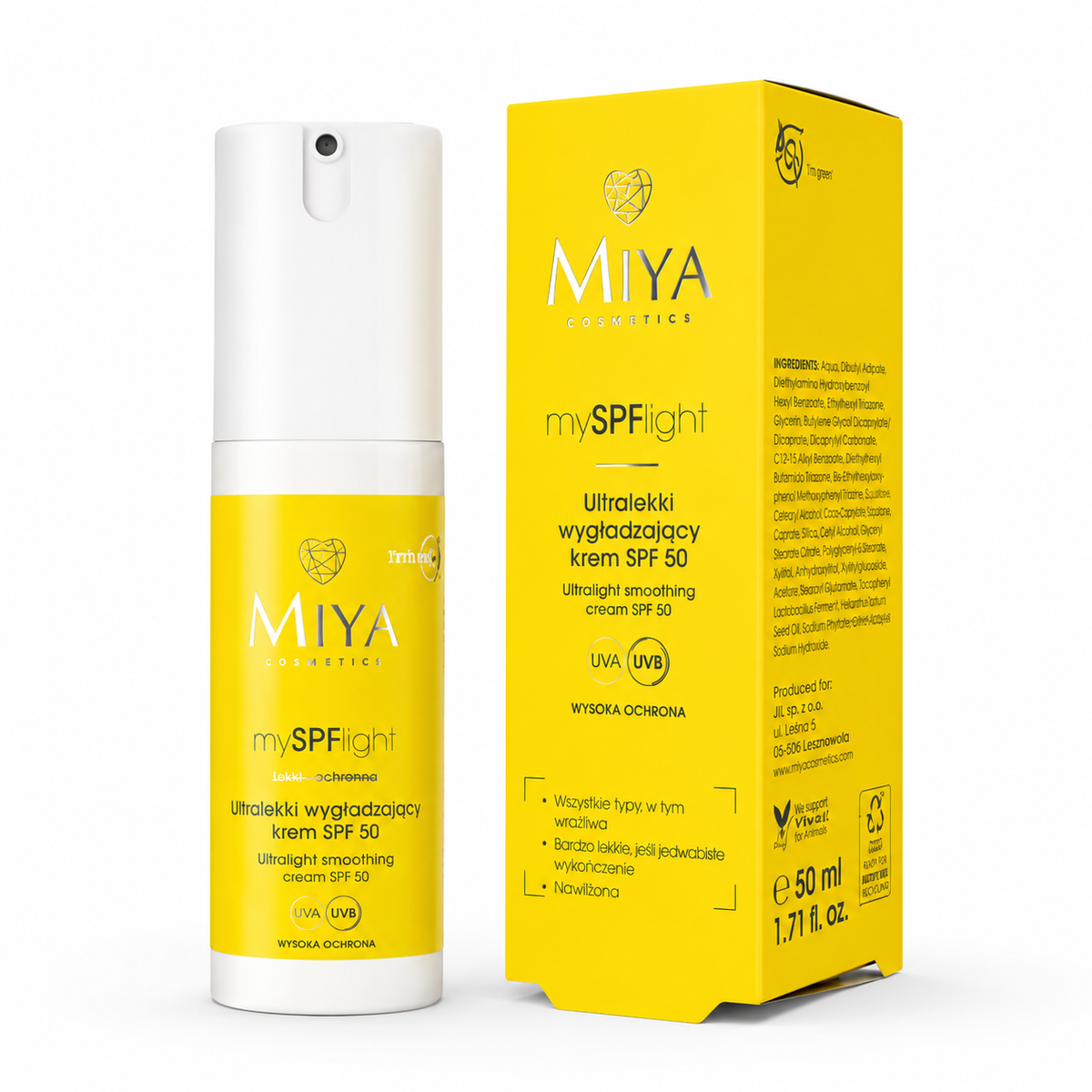 Miya my SPF light Ultra-Light Smoothing Cream SPF 50 50ml Miya Cosmetics