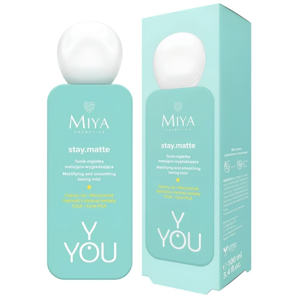 Miya Stay.Matte Mattifying & Smoothing Facial Toning Mist 100ml Miya Cosmetics