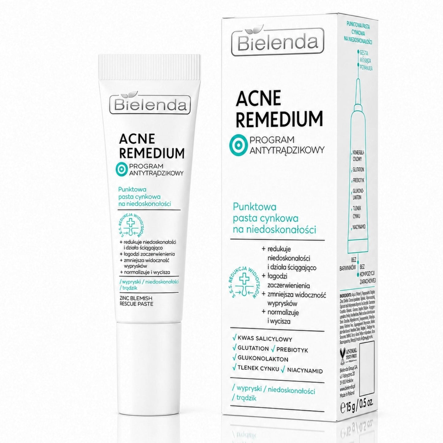 Bielenda Acne Remedium Spot Zinc Paste for Imperfections 15g Bielenda