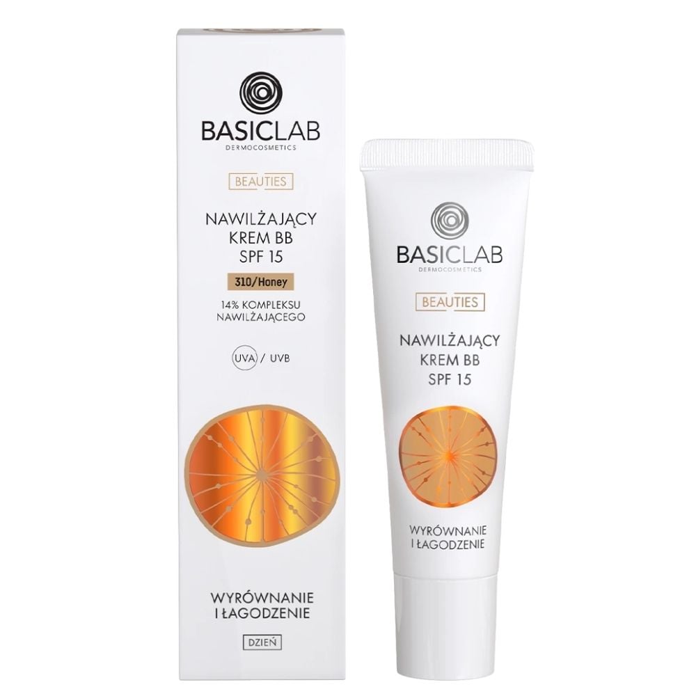 BasicLab Dermocosmetics Moisturising BB Cream SPF 15 – Even Tone & Soothe 310 Honey 33ml BasicLab