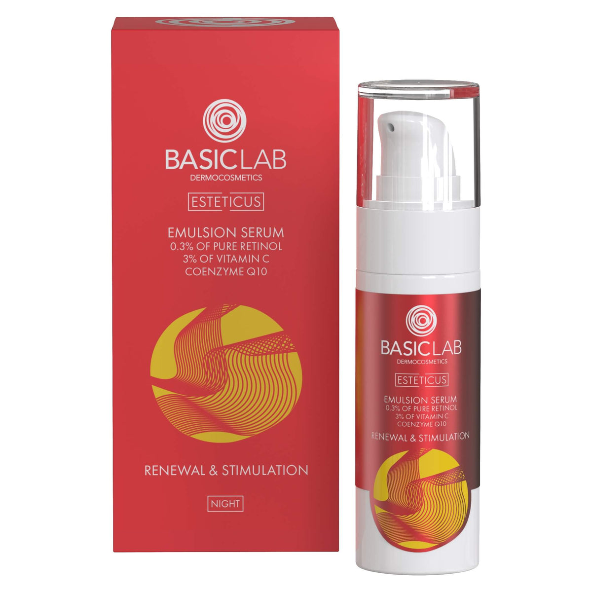 BasicLab Dermocosmetics Esteticus Retinol Renewal Serum 0.3% Pure Retinol 30ml/Expiry-31/08/2026 BasicLab