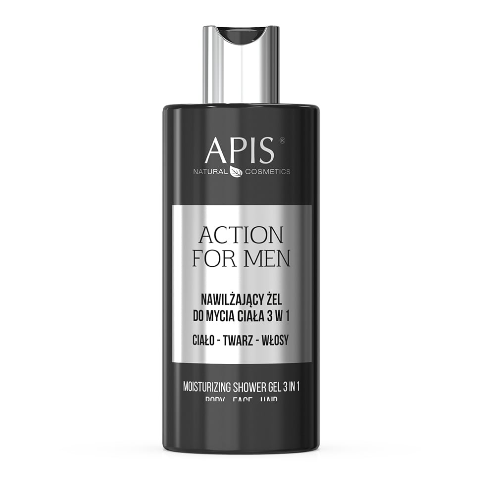 Apis Action for Men 3in1 Moisturising Body Shower Gel 500ml Apis