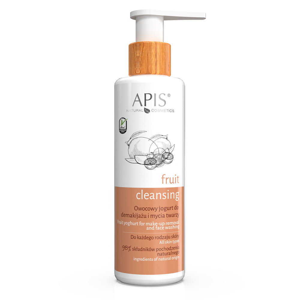 Apis Fruit Cleansing Yoghurt for Makeup Removal and Face Wash 150ml Apis