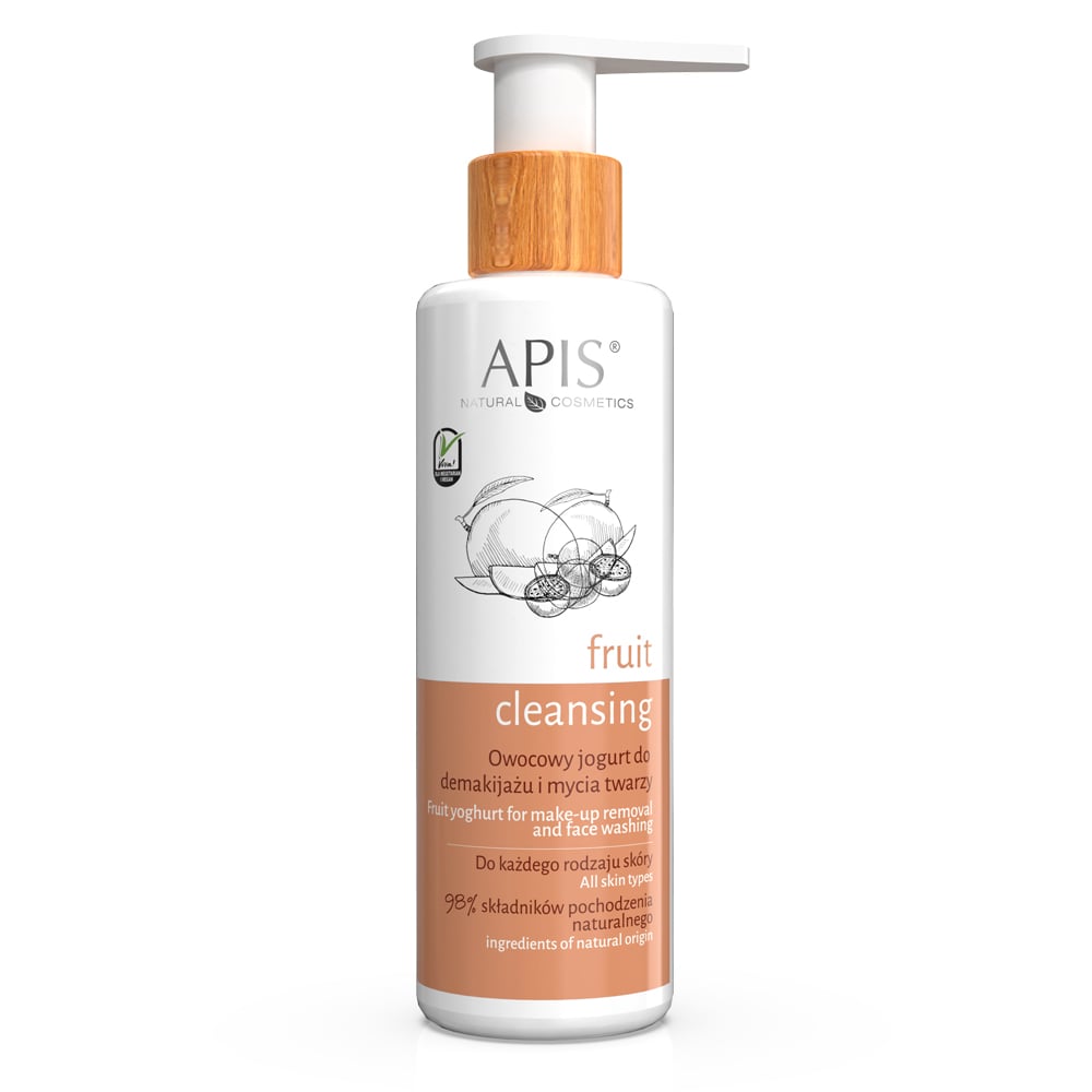 Apis Fruit Cleansing Yoghurt for Makeup Removal and Face Wash 150ml Apis