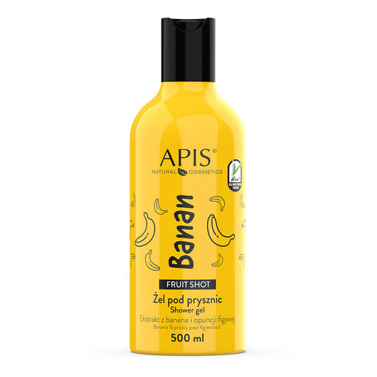 Apis Fruit Shot Banana Shower Gel 100% Vegan Formula 500ml Apis