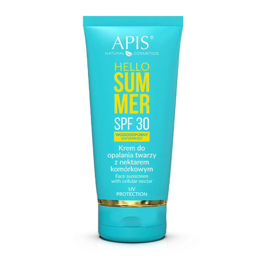 Apis Hello Summer Waterproof SPF 30 Face Sunscreen with Cellular Nectar 50ml/ Expiry-31/05/2026 Apis