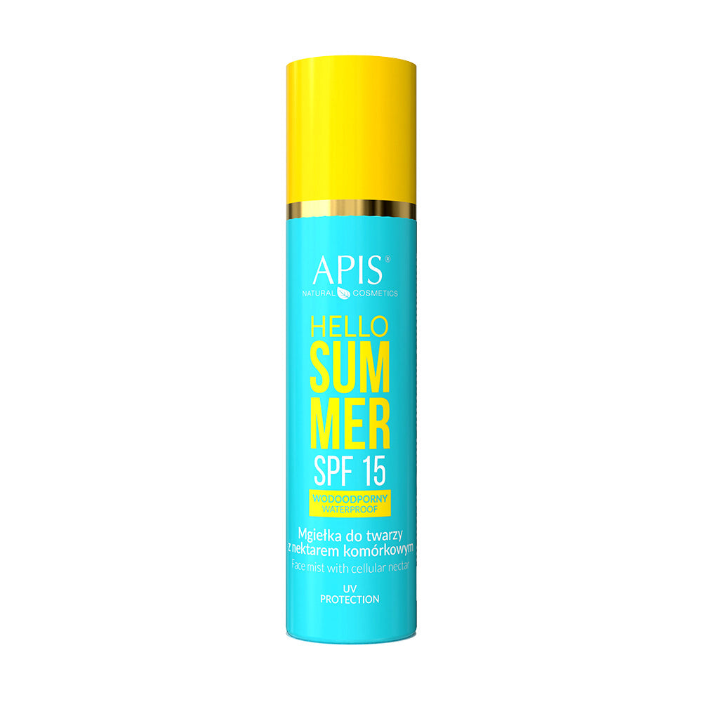 Apis Hello Summer Waterproof SPF 15 Face Mist with Cellular Nectar 150ml- Expiry-28/06/2026 Apis