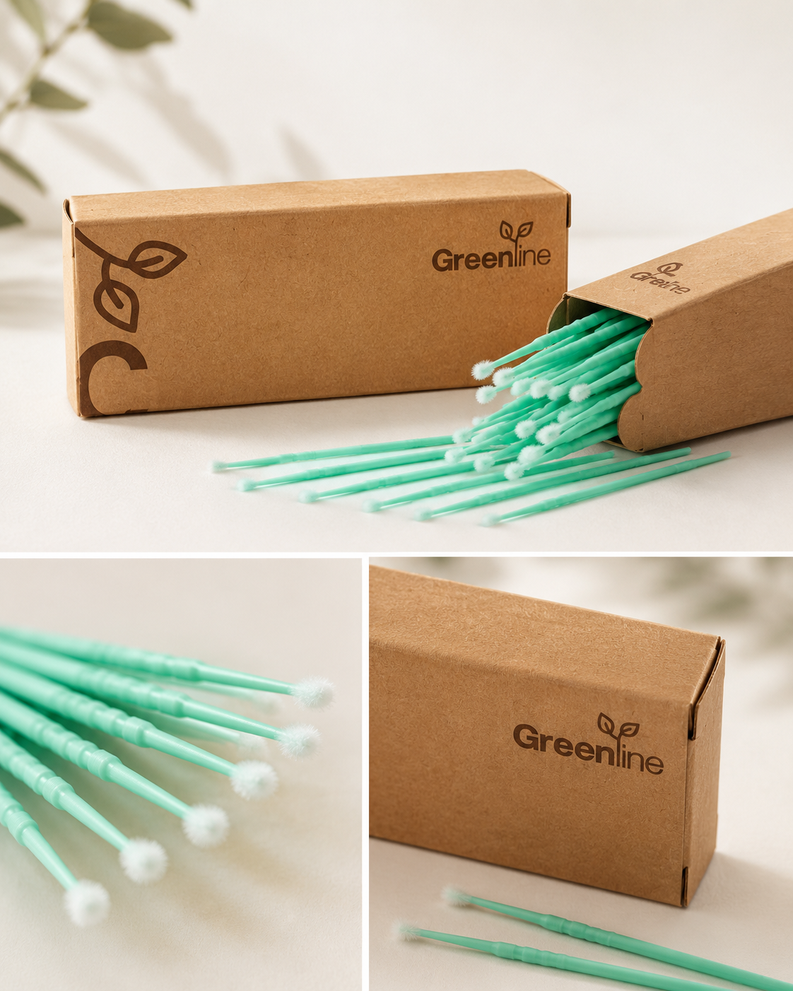 Greenline Micro Applicators Mini Regular 2.5mm Light Green – 100 pcs DM one