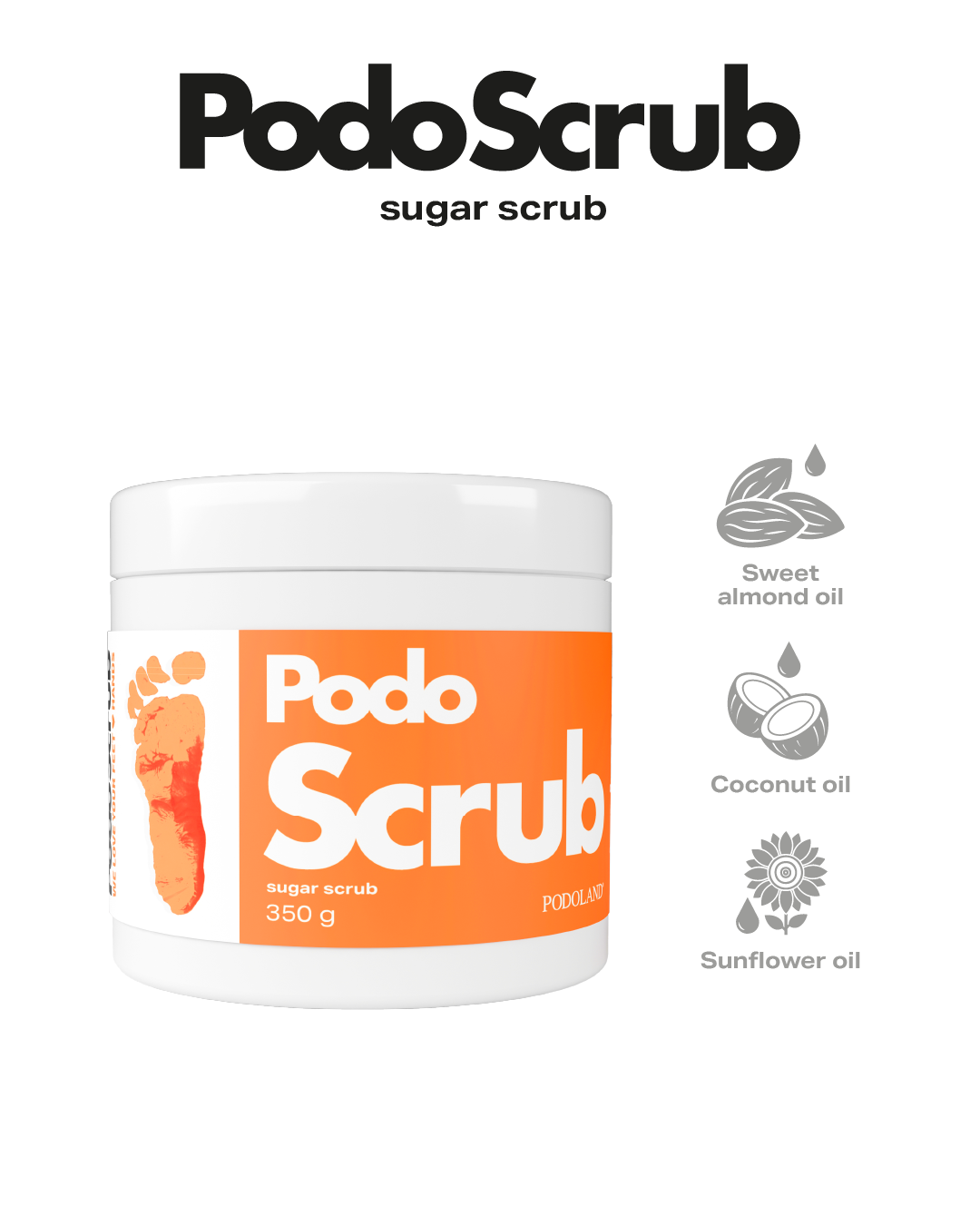 PodoScrub - Sugar scrub  350 g DM one