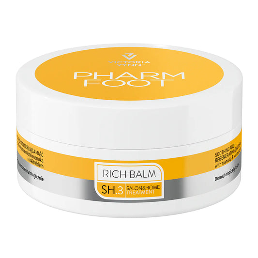 Pharm Foot Rich Balm - Soothing and Regenerating Ointment with Manuka & Sea Buckthorn 75ml www.design4nails.co.uk
