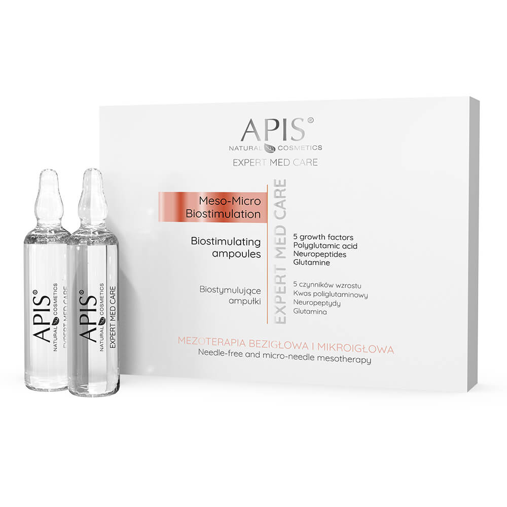 Apis Expert Med Stimulating Ampoules For Regenerative Skin Treatments In Professional Mesotherapy and Microneedling 5x10ml Apis