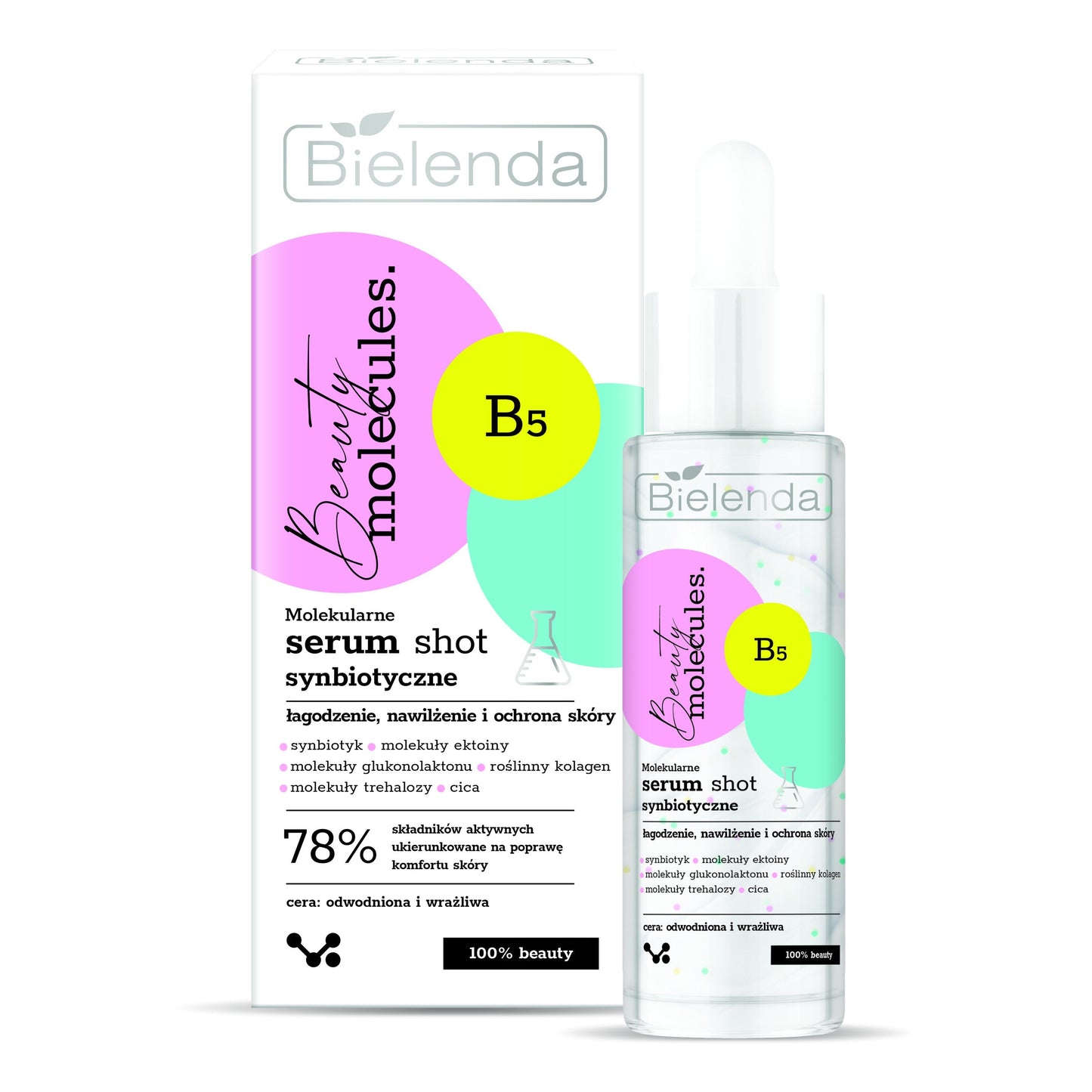 Bielenda Beauty Molecules Molecular Synbiotic Serum Shot for Dehydrated and Sensitive Skin 30g/Expiry-30/08/2026 Bielenda